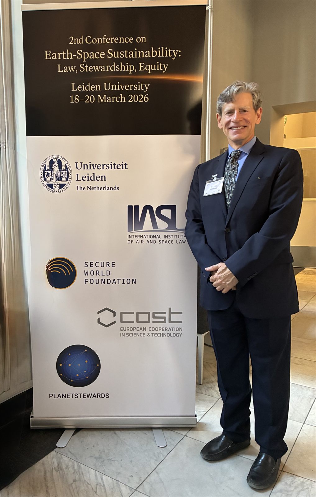 Chairperson, speaker, and panel organizer for Space Sustainability Legal Summit, Leiden University, The Netherlands, March 2026